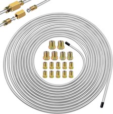 Upgraded 25 Ft 316 Brake Line Tubing Kit 2025 New Stainless Brake Silver