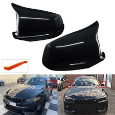 2x Schwarz Glänzend Spiegelkappen für BMW 5er F10 / F18 / F11 Pre-LCI 2011-2013