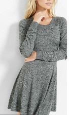 Express Hint of Cashmere Fit & Flare Sweater Dress- M