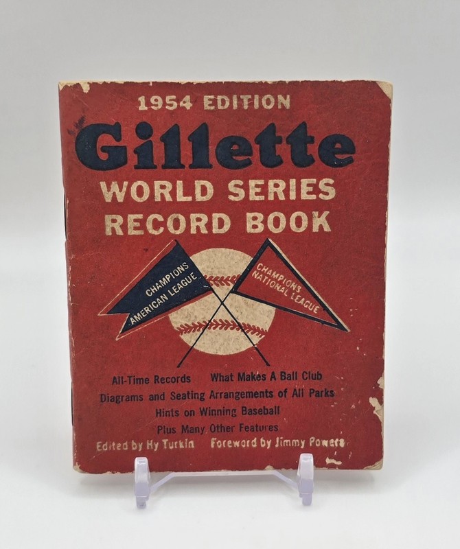 1954 Gillette World Series Record Book Mickey Mantle Jackie Robinson