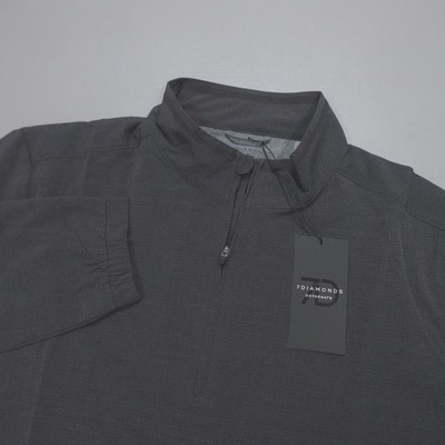 7 Diamonds Oxygenate 1/4 Zip Pullover Lightweight Quick Dry Stretch Charcoal