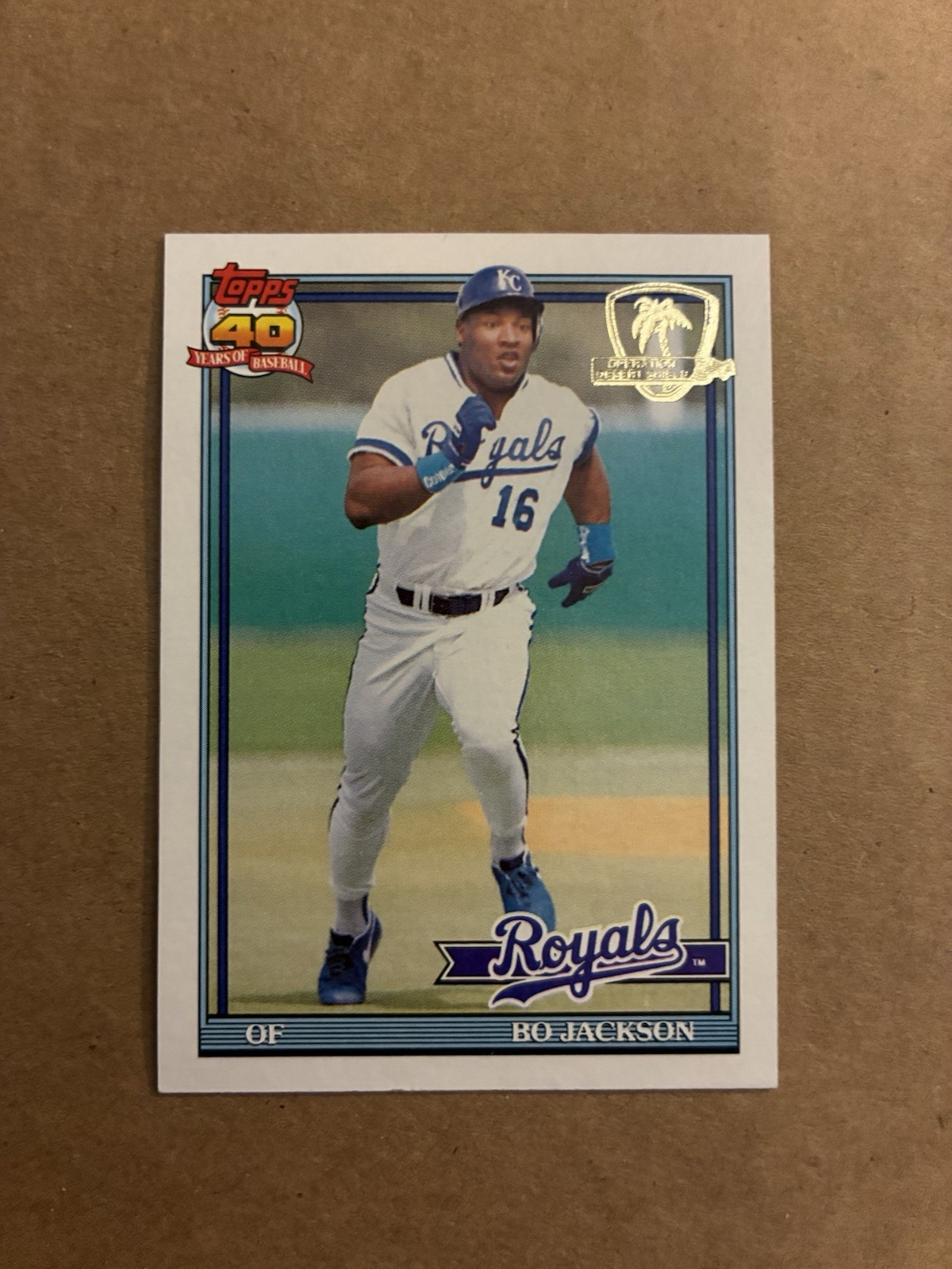 1991 Topps Desert Shield #600 Bo Jackson Kansas City Royals