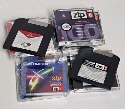 Zip 100MB Disks - Iomega Fujifilm Maxell - Lot of 15