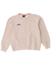 Umbro Damen Sweatshirt Pullover UK 16 Large Grau Baumwolle BR05