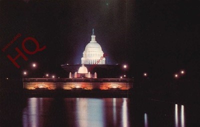 Postcard>>Washington D.C., United States Capitol Building Illuminated At Night
