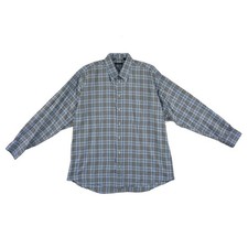 Burberry London Button Down Shirt Men's Size XL Blue Nova Check 100 Cotton