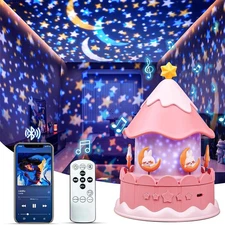 Star Projector Kids Baby Night Light Room Decor 21 Films Music Bluetooth Remote