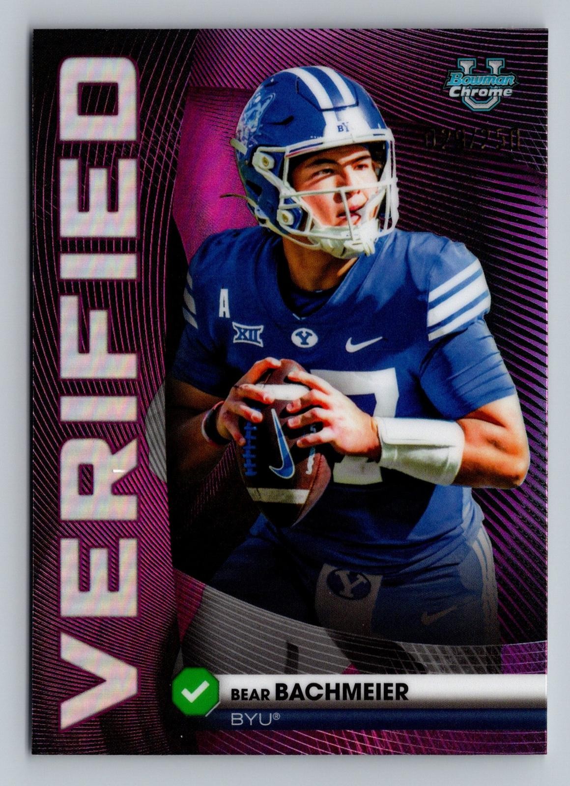 2026 Bowman #BV-4 Bear Bachmeier Bowman Verified Refractor Purple /250