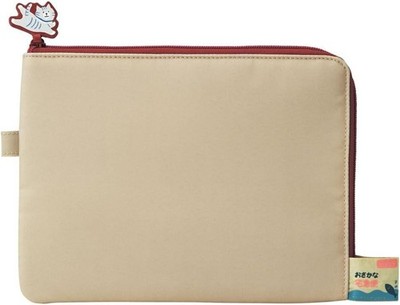 LIHIT LAB. Nyan Scene Flat pouch A5 - Biscuit Beige