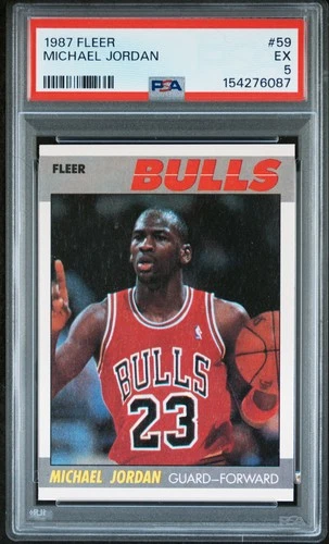 1987 FLEER #59 MICHAEL JORDAN PSA 5