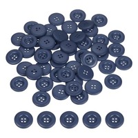 50 StüCk NäHknöPfe 23Mm 4 LöCher FüR Resin Rund, Dunkelblau