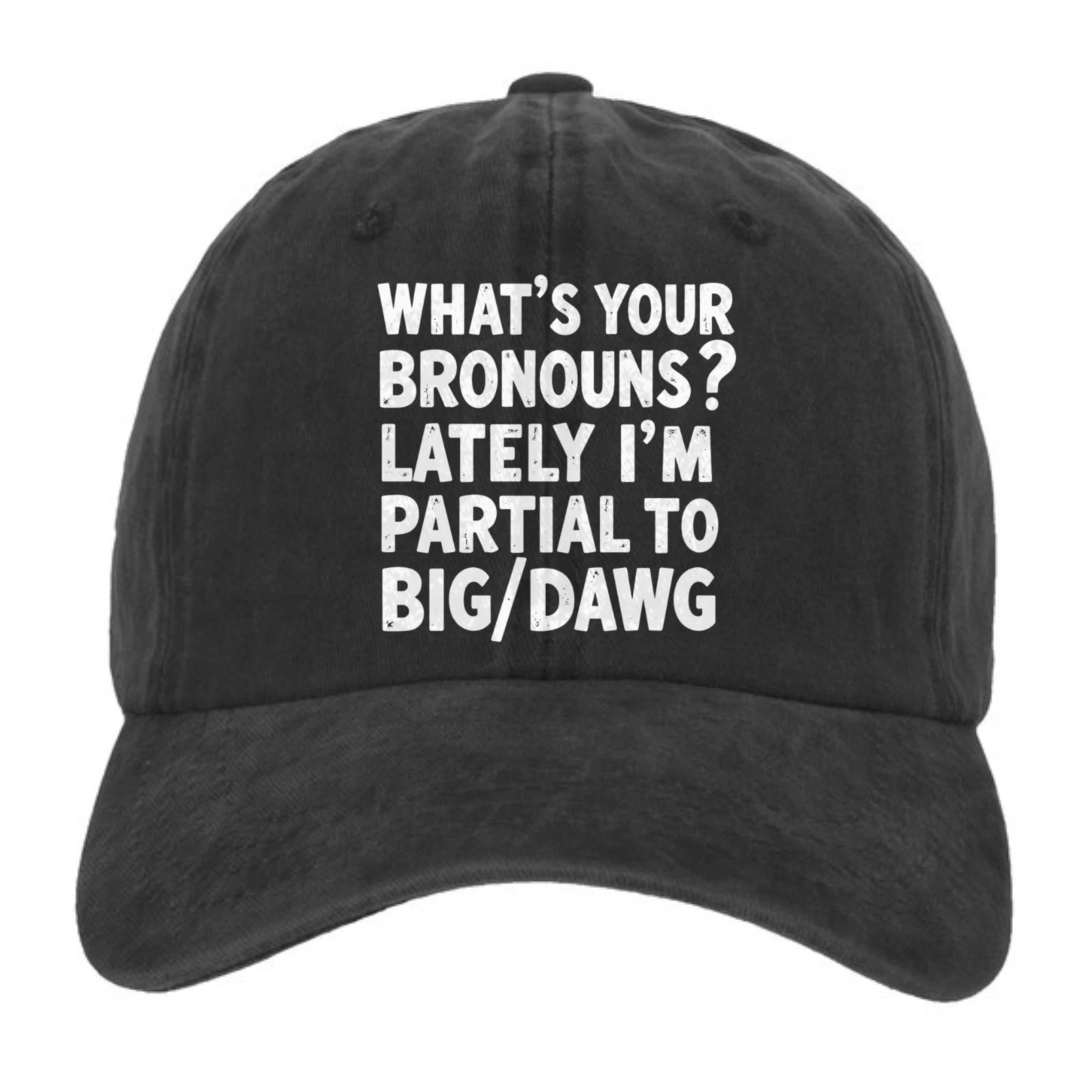 Funny Bronouns Graphic Dad Hat – Big/Dawg Adjustable Cap Hat Baseball Cap