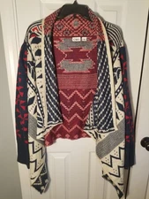 Cato Women Cardigan Southwest Aztec Cape Sweater Shawl Wrap Fall Poncho Shrug XL