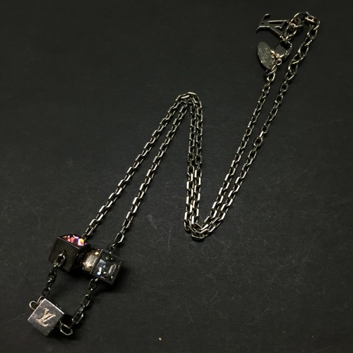 EGA Louis Vuitton Collier Gamble Silver Tone Necklace/9BL1148