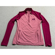 Adidas ASU Arizona State University Quarter Zip Pullover Maroon Womens M Read