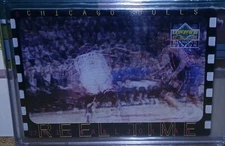 1997-98 UPPER DECK DIAMOND VISION Michael Jordan REEL TIME SSP 1 IN 500 PACKS !