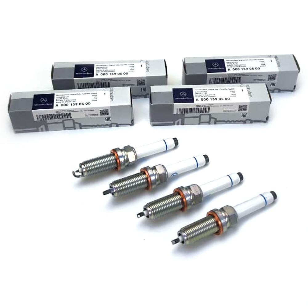 4x Mercedes-Benz Spark Plug A0001590500 M176 M177 M260 M264 AMG