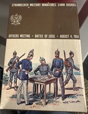 Strombecker Military Miniatures Officers Meeting, Liege, Unpainted - 6 PIECES