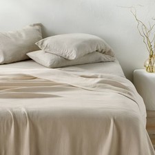 Full/Queen Rayon from Bamboo Matelasse Blanket Natural - Casaluna