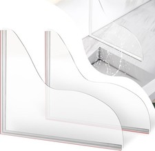 2 Pcs Bathroom Shower Splash Guard for Tub, Bathtub Water Guards, Shower Water G