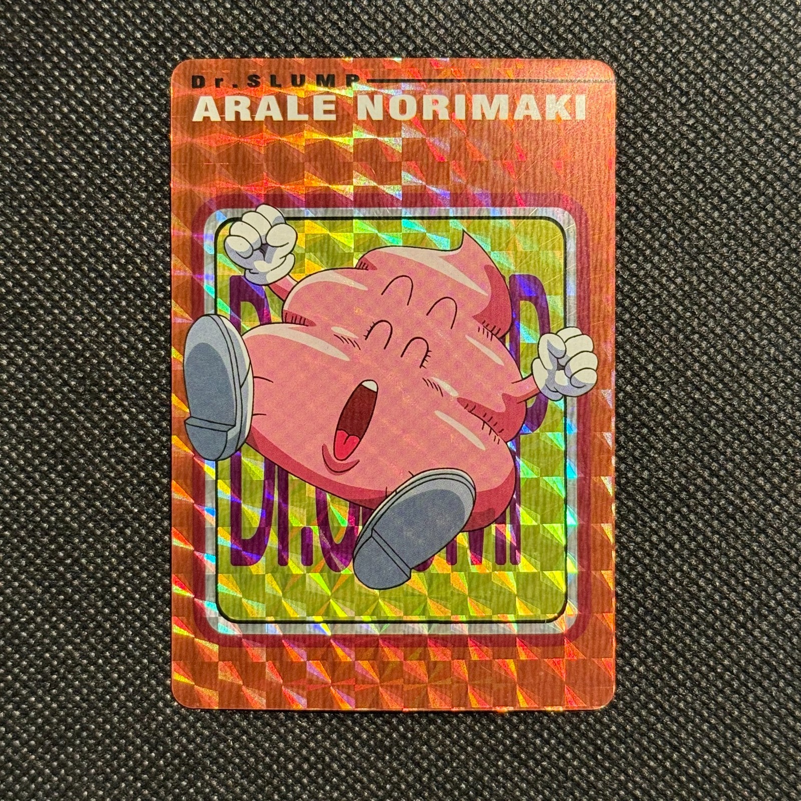 Tarjeta holográfica japonesa de colección Dr. Slump Arale Norimaki Poop Boy