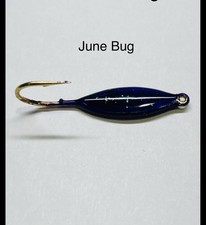 June Bug, Crappie Fishing Spoons, dock ice fishing, 6 Per Pack, 1/32 oz