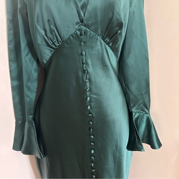Veiled Collection Sandra Emerald Button Front Sat… - image 8
