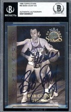 Bob Cousey Beckett BAS Signed 1996 Topps Stars Autograph
