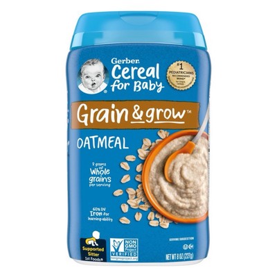 3 PACK - Gerber Baby Food Stage 1 Single Grain Oatmeal Baby Cereal - 8oz