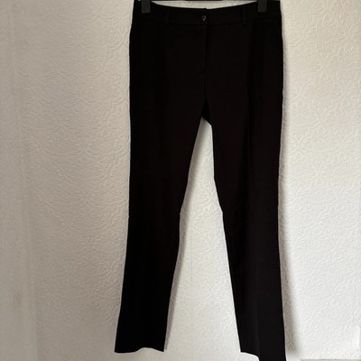 Damen YSL Hose Uniform Yves St Laurent Beaute Schwarz Gerades Bein UK 14 EU42