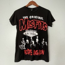 Original Misfits Ride Again Concert Tour T-Shirt Las Vegas Black Shirt Small
