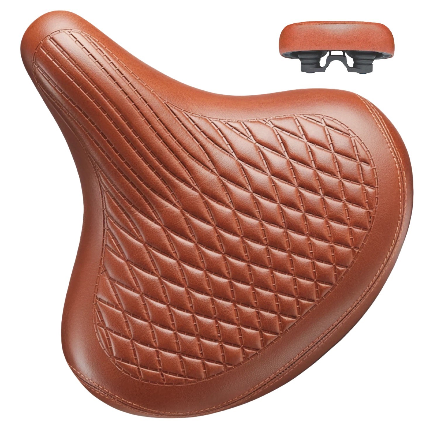 Wide Bike Seat for Men and Women &ndash; Upgraded Vintage Comfor
