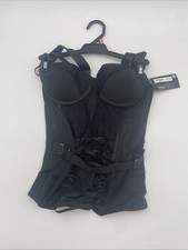 Spirit Halloween Black Buckle Corset