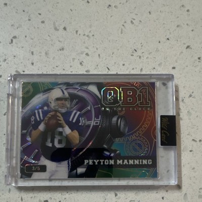 Wild Card 2024 QB1 On the Clock Peyton Manning Colts Insert OCW-RB-PM3 3/5