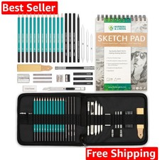 XL Drawing Set - Sketching, Graphite and Charcoal Pencils. Includes 100 Page ...