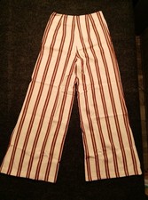 ASOS DESIGN Red Stripe Palazzo Suit Trousers High Waist Wide Leg UK 8 US 4