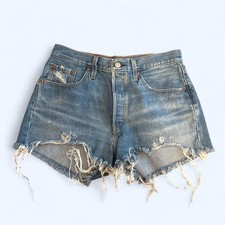 Levi's Women's Blue Denim Cutoff Shorts Size 29 Summer Classic Americana