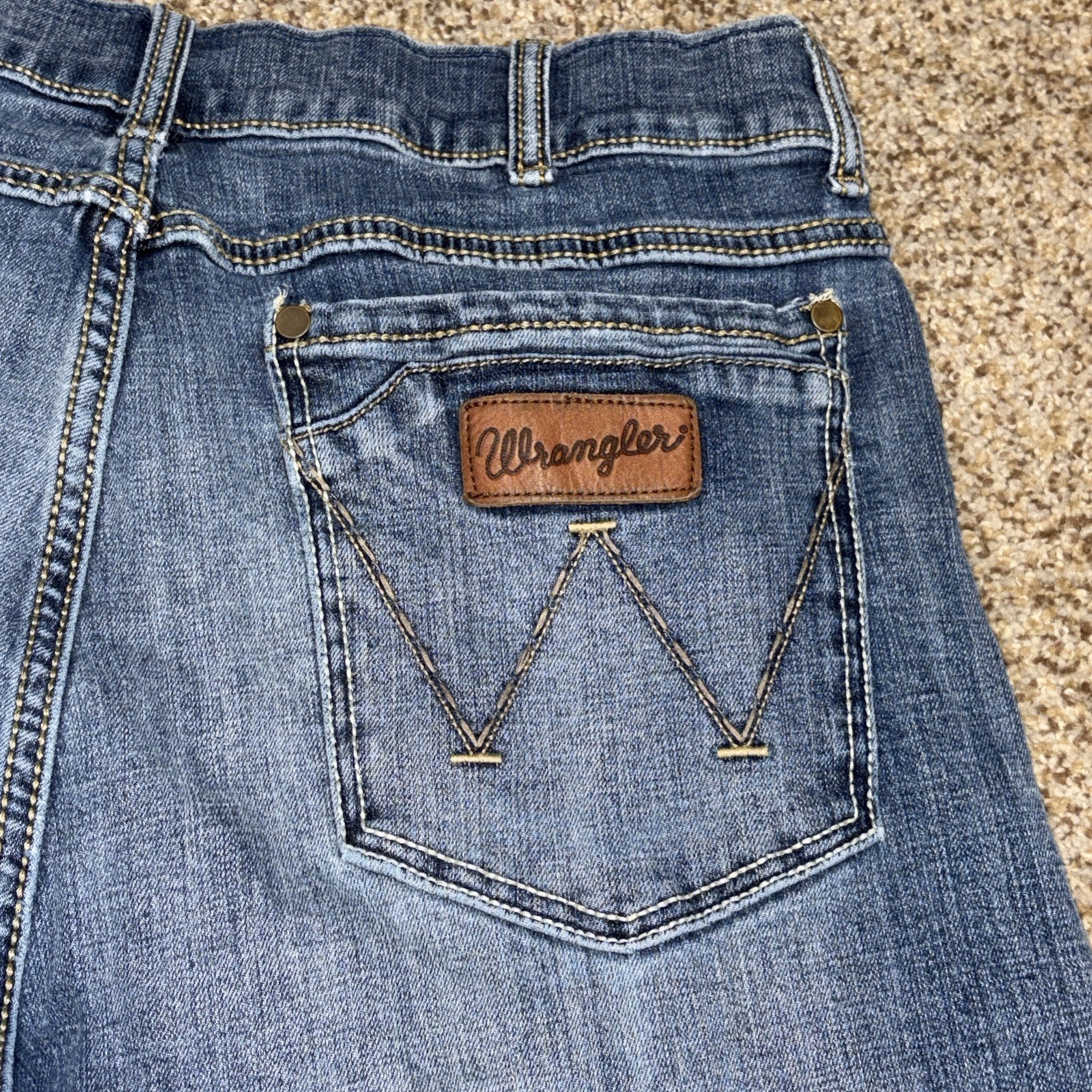 Wrangler Retro Slim Boot Jeans Mens 36x30 Blue Denim Stretch Fits 32 X 29 - View 15