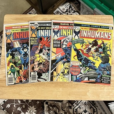 Inhumans 1 2 6 & 8 Marvel Comics! 1975 Silver Age Lot 4 Books