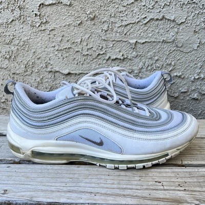 Nike Shoes Men Size 13 Air Max 97 White Metallic Silver Running 921826-101