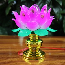 1pcs Buddhistic Lotus Lamp Lotus Lamp Desktop Decoration Light Worship Bud.qhk