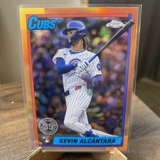 2025 Topps Chrome #90CB-14 Kevin Alcantara Chicago Cubs 35th Anniversary Rookie