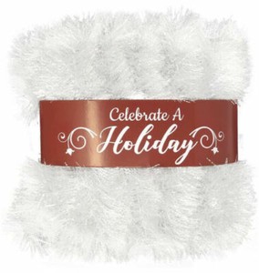 NEW 50 Foot White Garland for Christmas Decorations Non-Lit Winter Holiday Decor