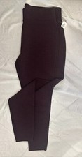 NEW Size XL Matty M Leggings Soft Stretch Pants Merlot Red Back pockets Comfy