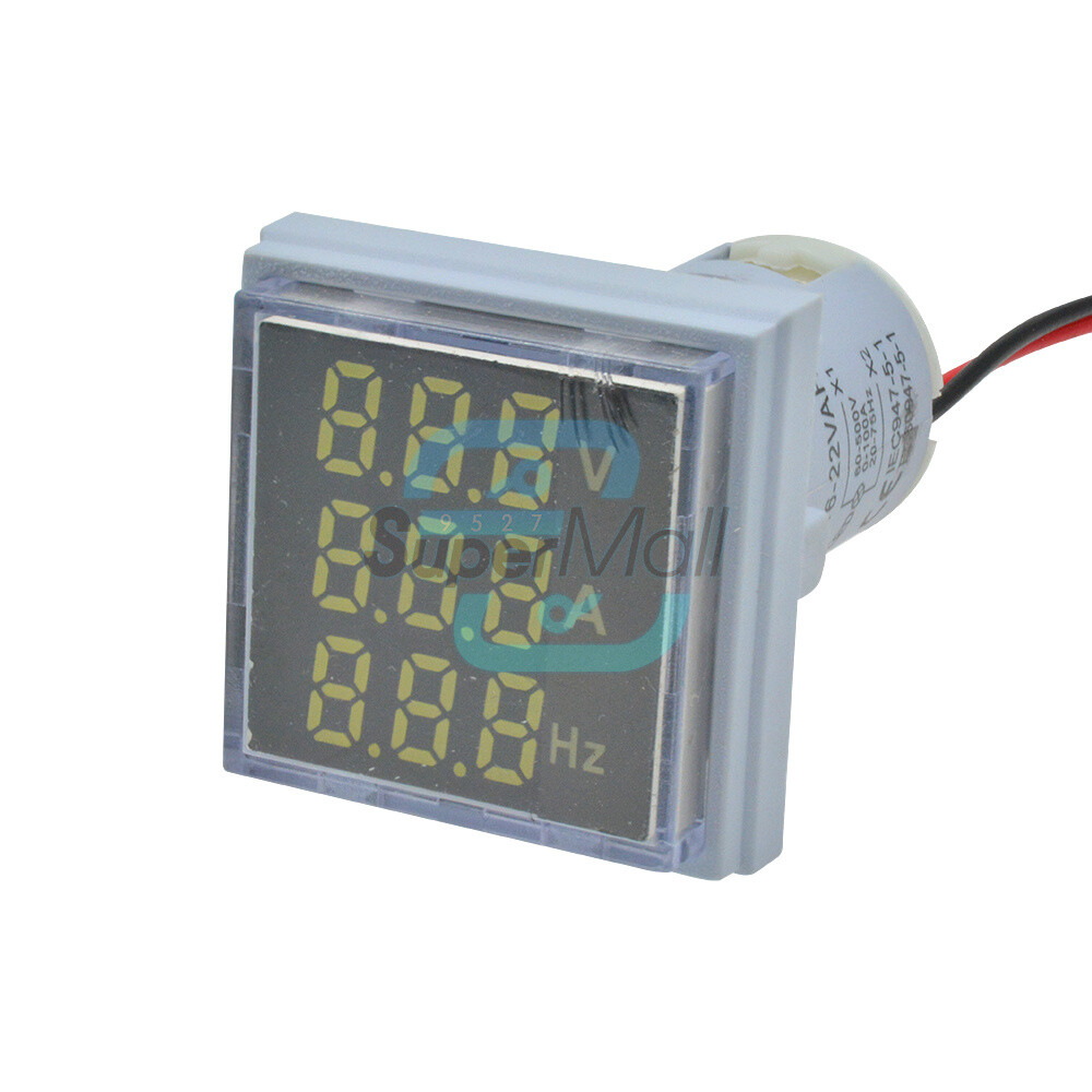 Hertz Marine 3 In 1 22mm 50-380v 100a 99hz Digital Led Volt Amp Hz Ac Ammeter Voltmeter Current Frequency Voltage Indicator Meter Tester Signal Lights P 1555942 Misuratore Di Potenza - Foto 8