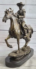 American Bronze Horse Cowboy Statue Casting Cowboys Wild West Sale Artwork