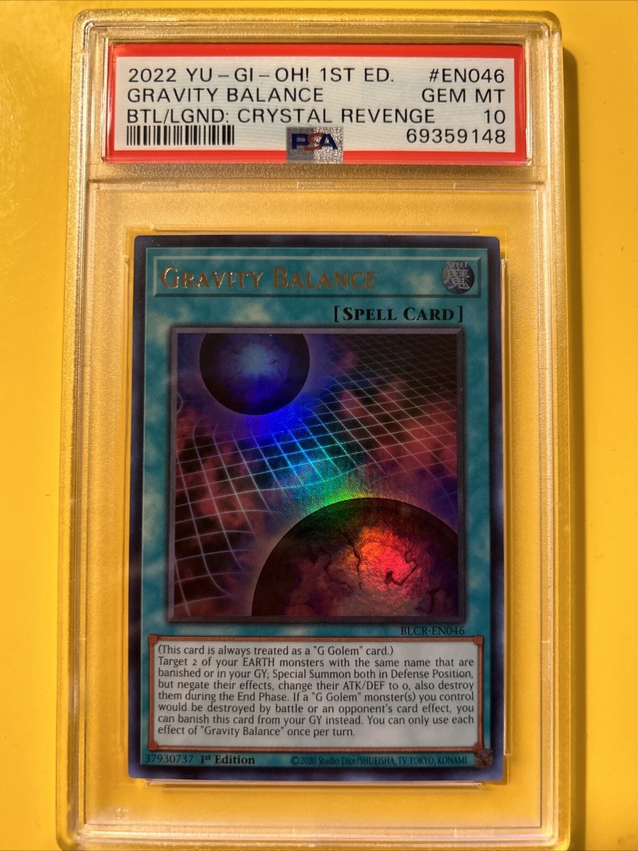 power balance yugioh card YuGiOh GRAVITY BALANCE #BLCR-EN046🔥PSA 10 GEM MINT🔥1st EDITION-2022 ULTRA  RARE