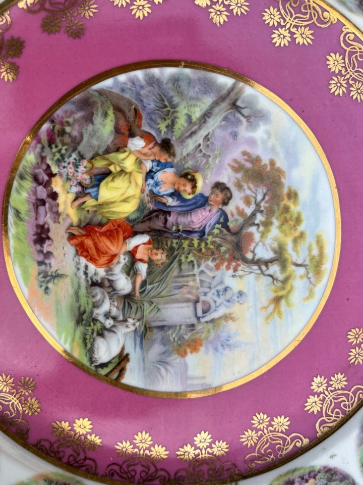 Prato de porta-bolo com pés da Baviera, porcelana - Imagem 4 de 4