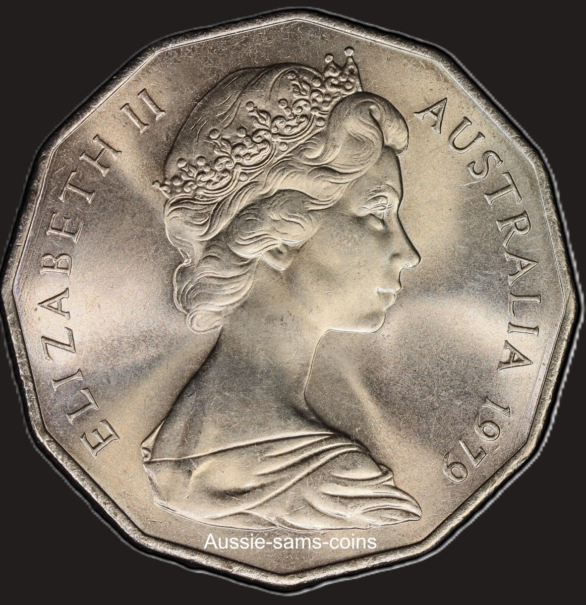 1979 Australia 50c Fifty Cent Coin Elizabeth II Highly Lustrous