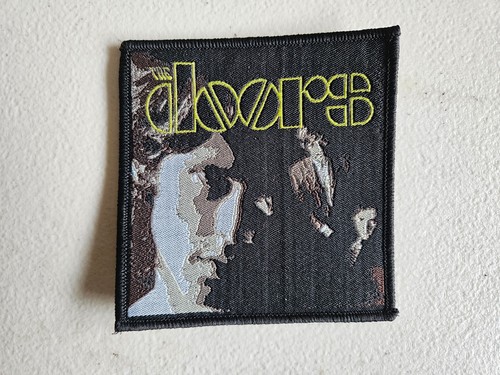 DOORS, SEW ON BLACK BORDER WOVEN PATCH